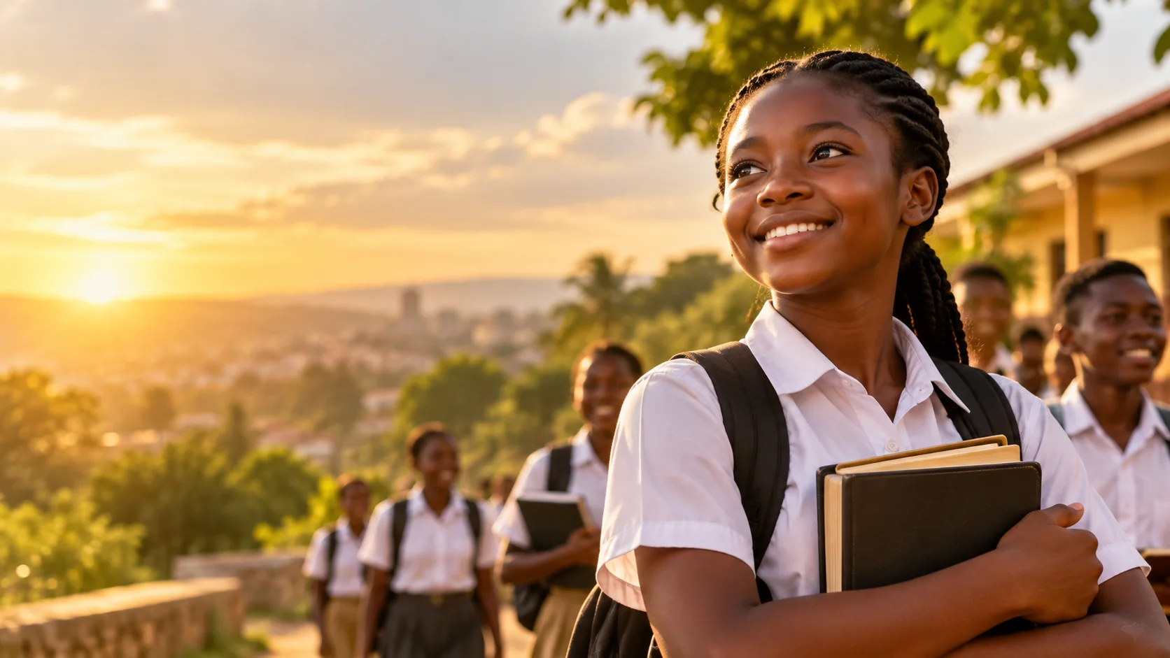 Students representing hope and opportunity through education
